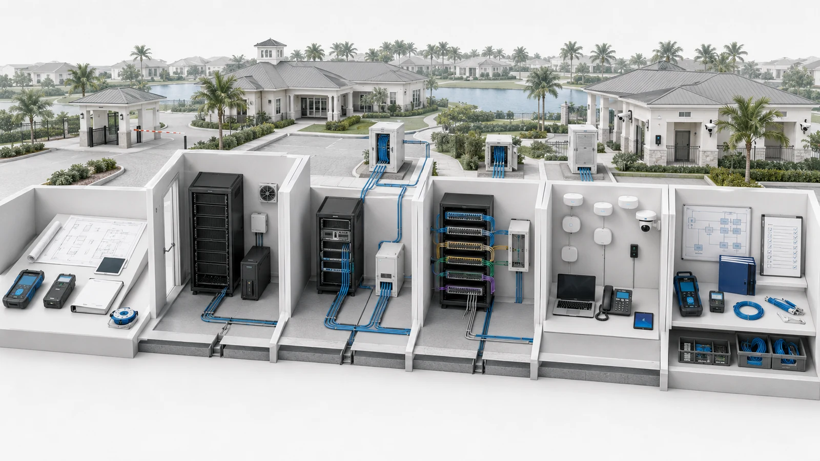Phased HOA network upgrade from assessment through infrastructure validation and closeout